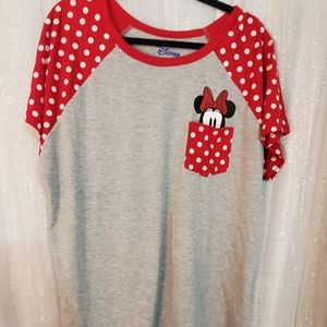 Minnie polka dot pocket tee new w/o tags